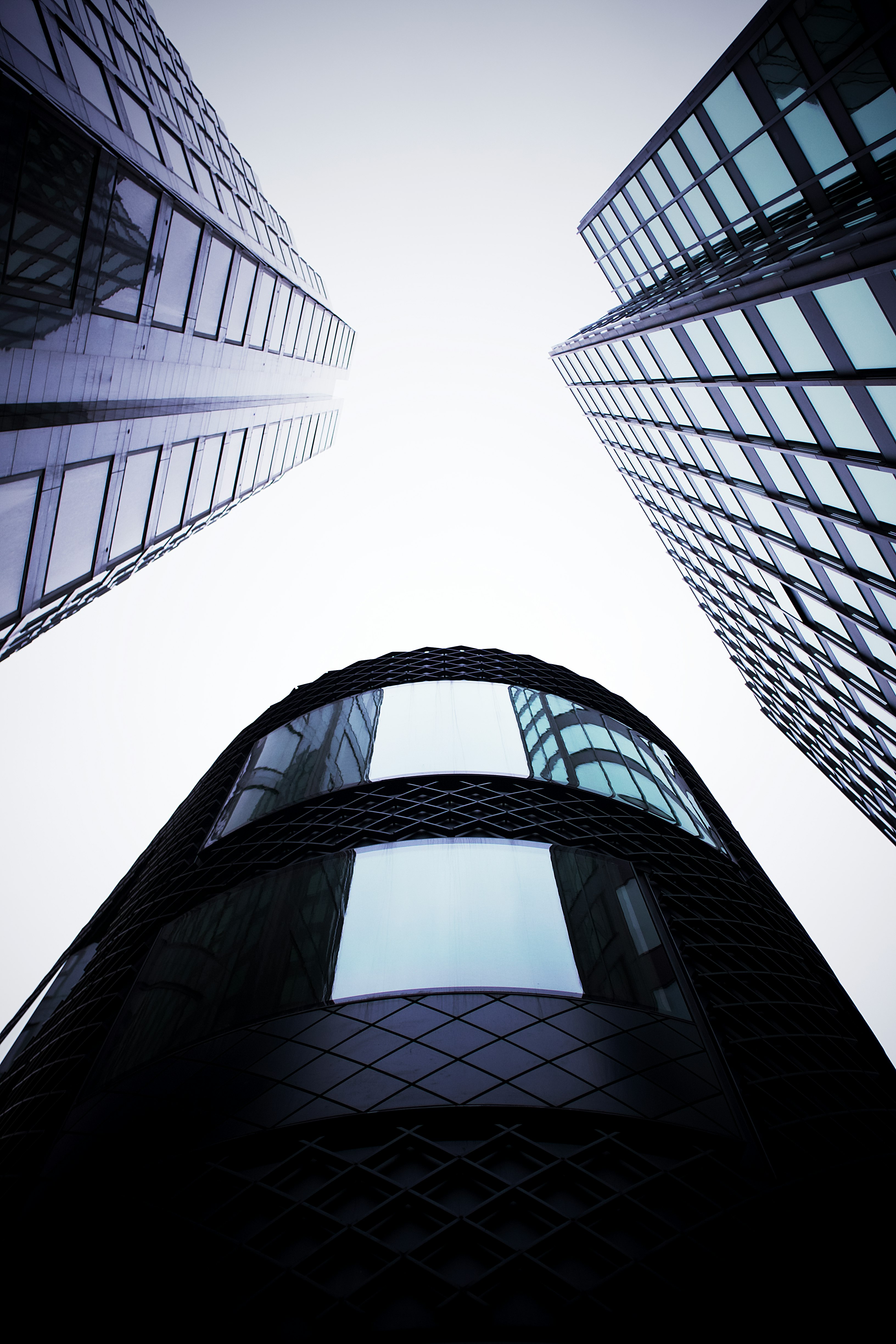 low angle photography of high rise building